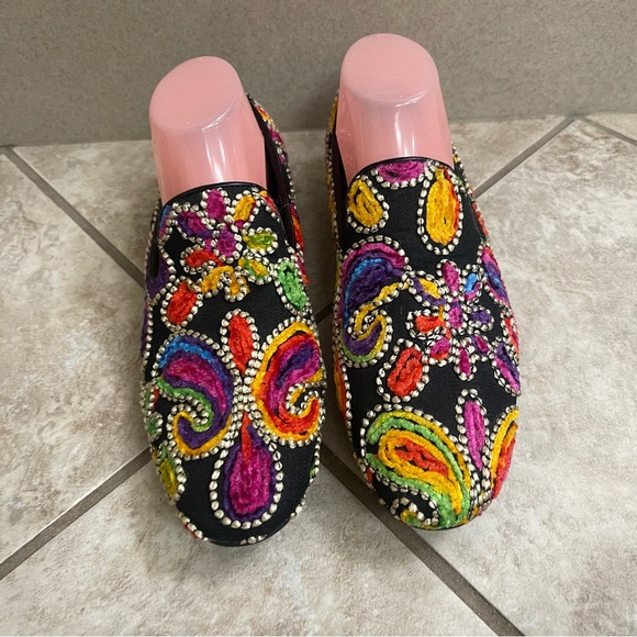 Giorgio Brutini Mens Loafers Shoes Multicolor Fabric Slip-On Paisley 7 New - Picture 12 of 14